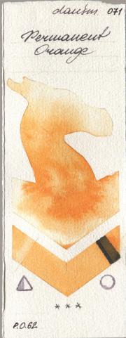 Daniel Smith 071 Permanent Oran watercolor swatch