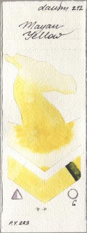 Daniel Smith 212 Mayan Yell watercolor swatch