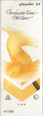 Daniel Smith 218 Isoindoline Yell watercolor swatch