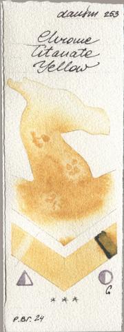 Daniel Smith 253 Chrome Titanate Yell watercolor swatch