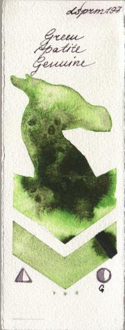 Daniel Smith 197 Green Apatite Genuine watercolor swatch