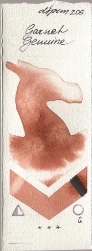Daniel Smith 205 Garnet Genui watercolor swatch