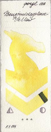 Golden QOR 126 Benzimidazolone Yell watercolor swatch
