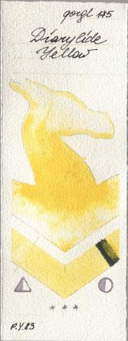 Golden QOR 175 Diarylide Yell watercolor swatch