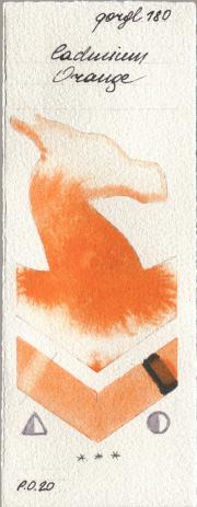 Golden QOR 180 Cadmium Oran watercolor swatch