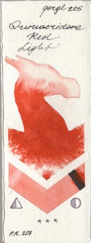 Golden QOR 205 Quinacridone Red Lig watercolor swatch