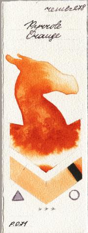 Royal Talens Rembrandt Watercolour 278 Pyrrole Orange watercolor swatch