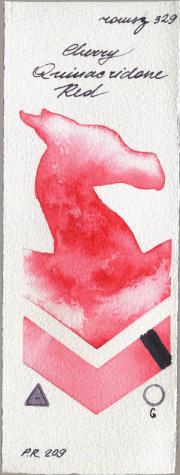 Roman Szmal Aquarius 329 Cherry Quinacridone Red watercolor swatch