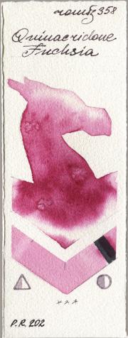 Roman Szmal Aquarius 358 Quinacridone Fuchsia watercolor swatch