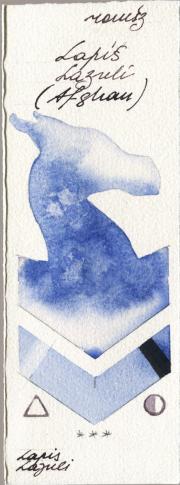Roman Szmal Aquarius 999 Lapis Lazuli Afghan watercolor swatch