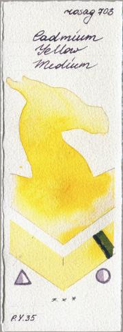 Rosa Gallery 703 Cadmium Yellow Medium watercolor swatch