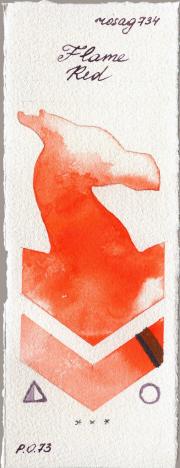 Rosa Gallery 734 Flame Red watercolor swatch