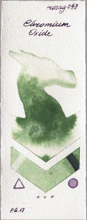 Rosa Gallery 743 Chromium Oxide watercolor swatch