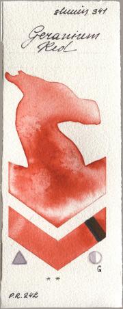 Shminke Horadam Aquarell 341 Geranium R watercolor swatch