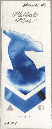 Shminke Horadam Aquarell 484 Phthalo Bl watercolor swatch