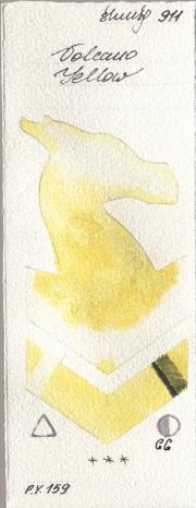 Shminke Horadam Aquarell 911 Volcano Yell watercolor swatch
