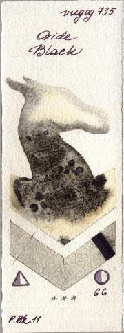 Royal Talens Van Gogh Watercolour 735 Oxide Black watercolor swatch
