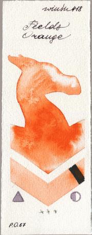 Winsor & Newton Professional 418 Fields Orange watercolor swatch