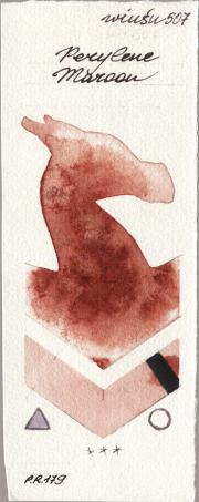 Winsor & Newton Professional 507 Perylene Maroon watercolor swatch