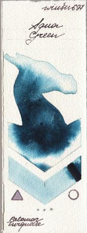 Winsor & Newton Professional 697 Aqua Green watercolor swatch