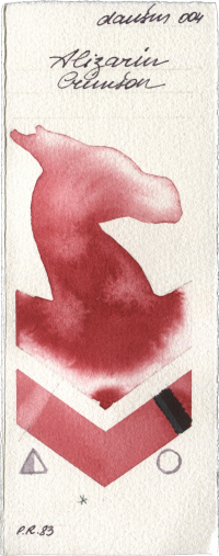 Alizarin Crimson by Daniel Smith watercolor swatch