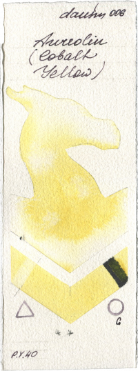Aureolin (Cobalt Yellow) by Daniel Smith watercolor swatch