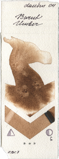 Burnt Umber by Daniel Smith watercolor swatch