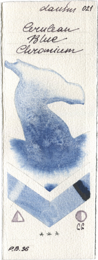 Cerulean Blue Chromium by Daniel Smith watercolor swatch
