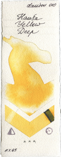Hansa Yellow Deep by Daniel Smith watercolor swatch