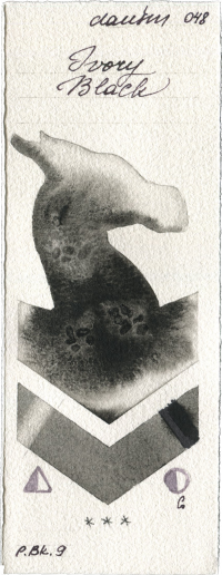 Ivory Black by Daniel Smith watercolor swatch