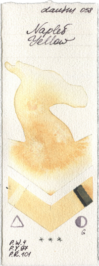 Naples Yellow by Daniel Smith watercolor swatch