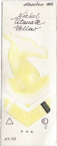 Nickel Titanate Yellow by Daniel Smith watercolor swatch