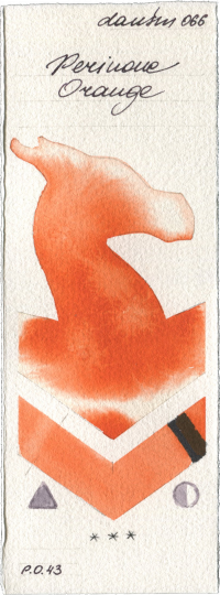 Perinone Orange by Daniel Smith watercolor swatch
