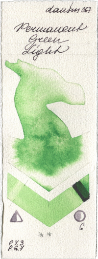 Permanent Green Light by Daniel Smith watercolor swatch