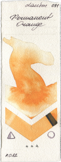 Permanent Orange by Daniel Smith watercolor swatch