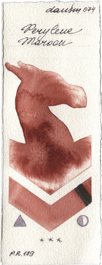 Perylene Maroon by Daniel Smith watercolor swatch