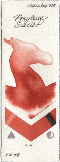 Perylene Scarlet by Daniel Smith watercolor swatch