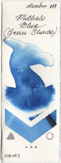 Phthalo Blue (Green Shade) by Daniel Smith watercolor swatch