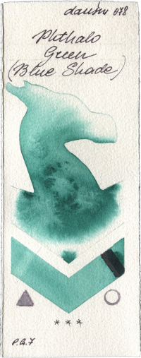 Phthalo Green (Blue Shade) by Daniel Smith watercolor swatch