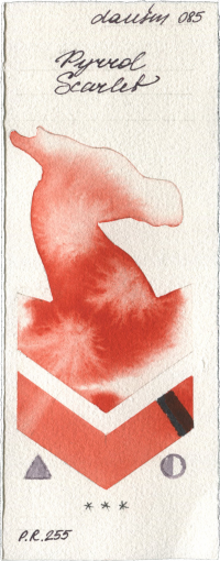 Pyrrol Scarlet by Daniel Smith watercolor swatch