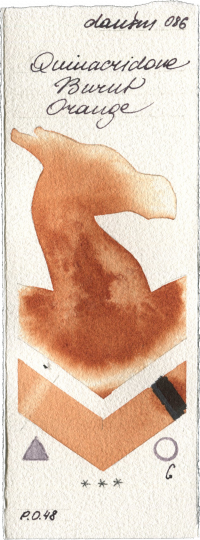 Quinacridone Burnt Orange by Daniel Smith watercolor swatch