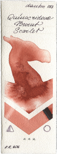 Quinacridone Burnt Scarlet by Daniel Smith watercolor swatch