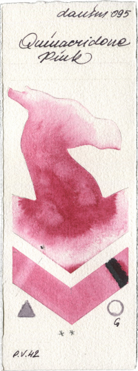 Quinacridone Pink by Daniel Smith watercolor swatch