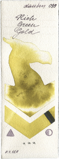 Rich Green Gold by Daniel Smith watercolor swatch