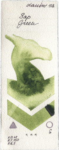 Sap Green by Daniel Smith watercolor swatch