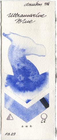 Ultramarine Blue by Daniel Smith watercolor swatch