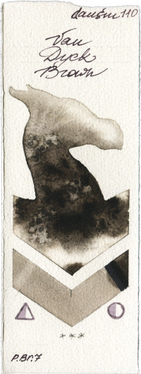 Van Dyck Brown by Daniel Smith watercolor swatch