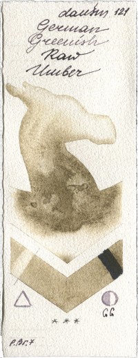 German Greenish Raw Umber by Daniel Smith watercolor swatch