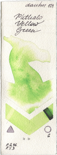 Phthalo Yellow Green by Daniel Smith watercolor swatch