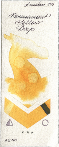 Permanent Yellow Deep by Daniel Smith watercolor swatch